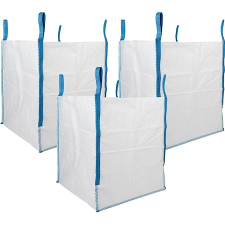 Durasack 2200 lbs. dry material Construction Trash Bags, White, 3 PK BB-40CTN-3PK